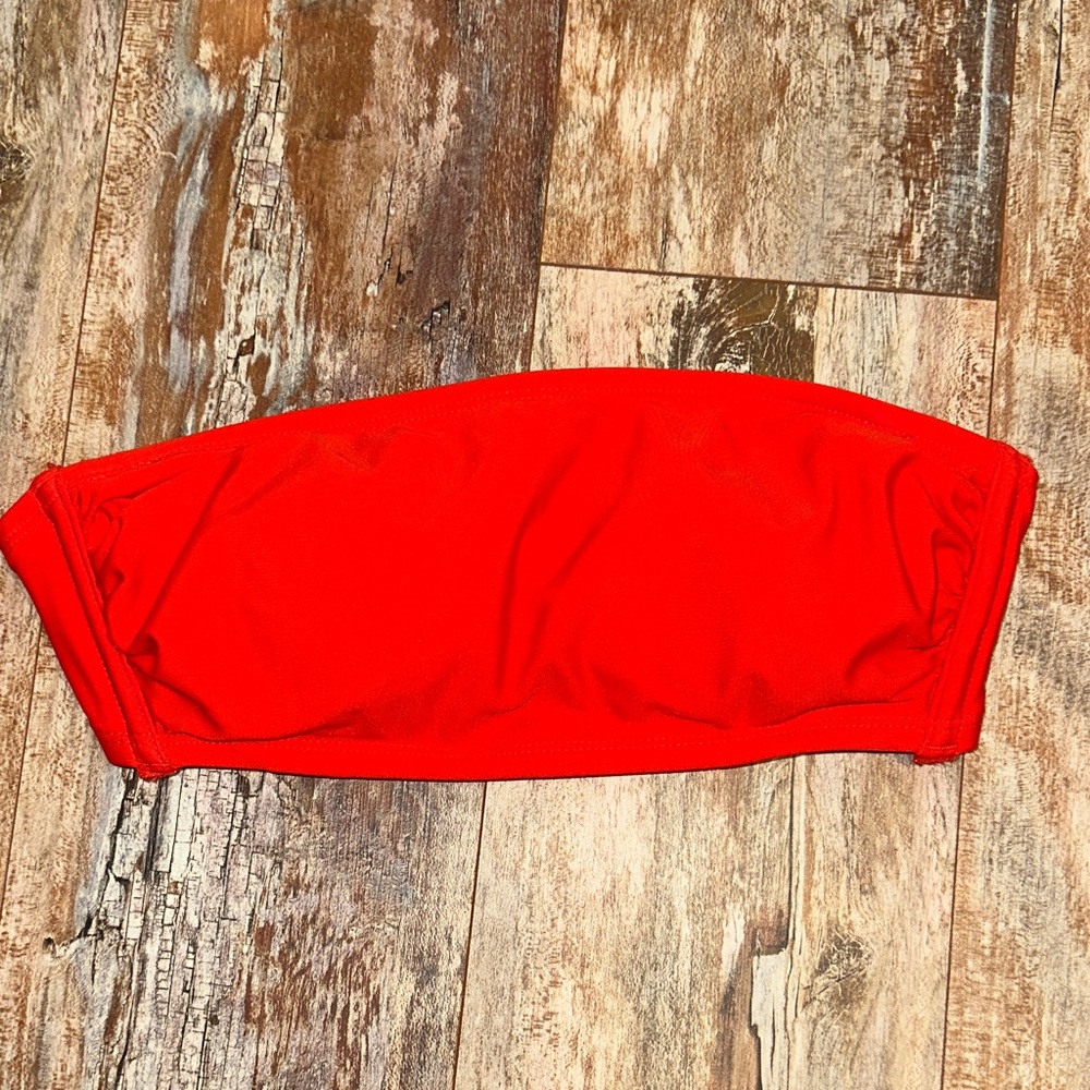 Xhilaration Orange Red Bikini Top